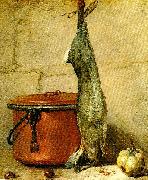 jean-simeon chardin stilleben med hare och kopparkittel oil painting reproduction
